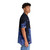 Retro blue Hawaiian shirt with anime and cartoon-inspired design - People Pight