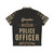 Police Officer Hawaiian Shirt with Tropical Print - Back