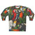 Exotic bird sweatshirt with parrots, macaws, and other avian species