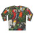 Exotic bird sweatshirt with parrots, macaws, and other avian species - Back
