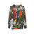Exotic bird sweatshirt with parrots, macaws, and other avian species - hanging