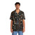 Retro Hawaiian shirt with audio-inspired cubist and geometric pattern - People Front