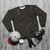 Witchy black and beige sweatshirt with occult and pagan symbols - flat lay