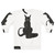 Dark cat lover wearing cozy sweatshirt
