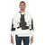 Dark cat lover wearing cozy sweatshirt - men