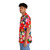 floral hawaiian shirt with retro flower pattern in bright colors - People Left