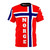 Patriotic t-shirt featuring the Norway flag, perfect for fans of the country and sports enthusiasts.