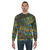 Peacock feather sweatshirt with vibrant, nature-inspired design - men