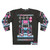 Retro dance arcade sweatshirt with pixel art and 8-bit gaming graphics - Back