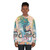 Journeying Spirit Ermine Sweatshirt with Psychedelic Nature Motif - women