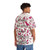 Pink glitter Hawaiian shirt with snakes and stones design - People Back
