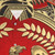 Gold Roman Imperial Eagle on Black Leather Hawaiian Shirt - Detail