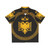 Gold eagle Hawaiian shirt with Albanian flag and double headed eagle design
