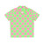 Pink and green checkered y2k pattern hawaiian shirt