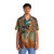 Velociraptor Nouveau Hawaiian Shirt featuring a feathered dinosaur design - People Front