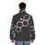 Puffer jacket with chemical structure of testosterone - men back