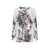 Immortal fantasy sweatshirt with surreal skull and floral design - hanging