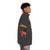 Colorful puffer jacket with monkey and legendary animal design - men side right
