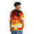 Phoenix Rising Hawaiian Shirt with Flames and Mythological Design - People Back
