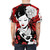 Stylish geisha art design on a comfortable t-shirt, featuring traditional Japanese elements like an umbrella and flowers. - men back