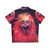 Fiery fantasy-inspired Hawaiian shirt with creature and fire design - Back