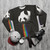 Panda sweatshirt with a colorful, graphic design - flat lay