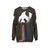 Panda sweatshirt with a colorful, graphic design - hanging