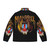 Funky retro puffer jacket with a 70s monkey and mandrill groove - Back
