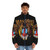 Funky retro puffer jacket with a 70s monkey and mandrill groove - men front