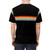 Vibrant retro-style gay pride t-shirt with rainbow stripes - men back