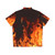 Fiery Hawaiian Shirt with Nighttime Campfire Print - Back