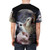 Playful Triple Moon Cats Graphic T-Shirt - men back