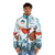 Terranigma SNES RPG inspired puffer jacket with a retro gaming design - men front