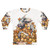 Crazy cat dragon hoarding golden kittens on a cozy sweatshirt