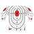 Oval shooting target sweatshirt with bullseye design