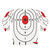 Oval shooting target sweatshirt with bullseye design - Back