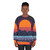 Outrun sunset sweatshirt with 80s cyberpunk aesthetic - women