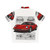 Illustration of the classic Ferrari Dino 206 GTB sports car on a Hawaiian shirt - Back
