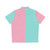 Pastel Geometric Half Pink and Blue Hawaiian Shirt - Back