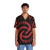 Retro 1970 pink Hawaiian shirt with time vortex abstract pattern - People Front