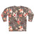 Coral hibiscus floral printed sweatshirt - Back