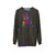 Neon cat DJ sweatshirt for music lovers - hanging