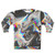 Trippy abstract paint sweatshirt with colorful gradient glitch pattern