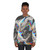 Trippy abstract paint sweatshirt with colorful gradient glitch pattern - women