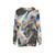 Trippy abstract paint sweatshirt with colorful gradient glitch pattern - hanging