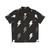 Thunderstorm pattern black and white Hawaiian shirt with geometric, vectorial design