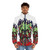 Tengen Toppa Gurren Lagann anime-inspired puffer jacket with skull design - men front