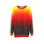 Vibrant ombre sunset gradient sweatshirt - hanging