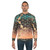 Ombre geometric cube sweatshirt with modern graphic design - men