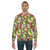 Colourful conure bird sweatshirt with vibrant feather pattern - men